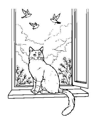 Windowsill Cat