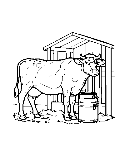 Milking Stable Farm Animals
