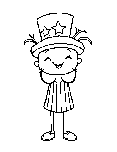 Cute Cartoon 4th of July