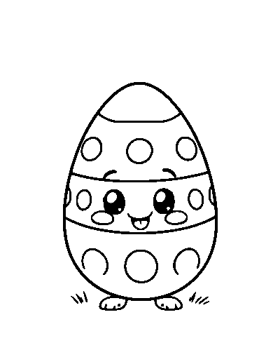 Cute Cartoon Easter Egg