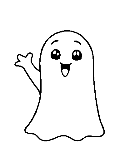 Cute Cartoon Ghost