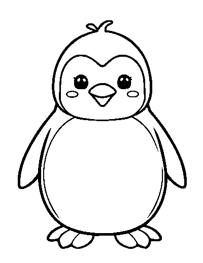 Cute Cartoon Penguin