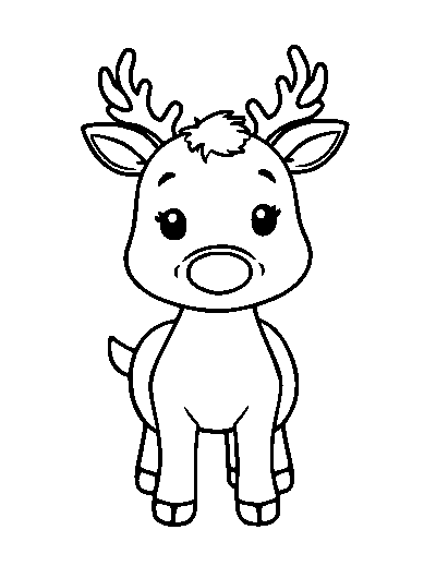 Cute Cartoon Reindeer