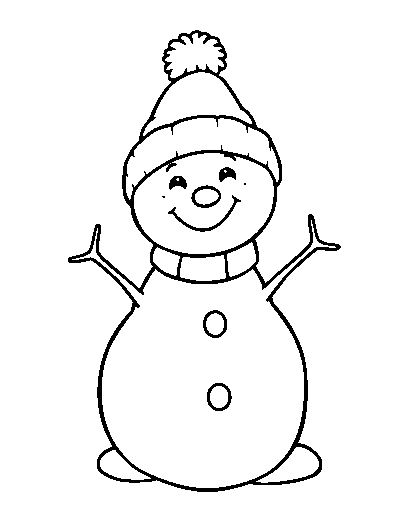 Cute Cartoon Snowman