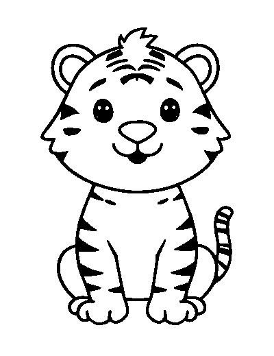 Cute Cartoon Tiger