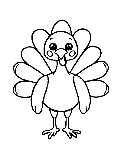 Cute Cartoon Turkey