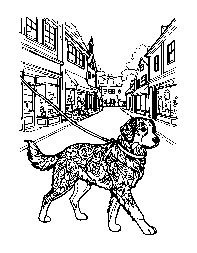Town Walk Dog