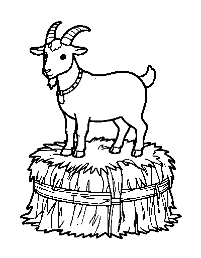 Hay Bale Goat Farm Animals