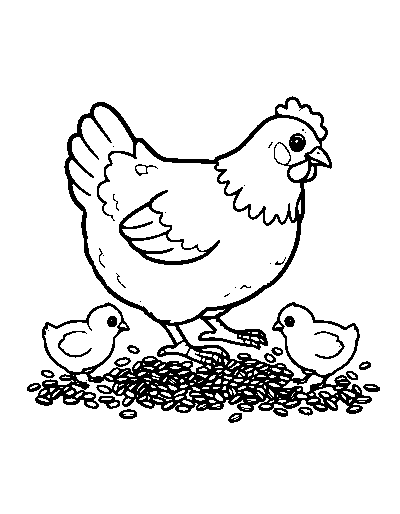 Hen and Chicks Farm Animals