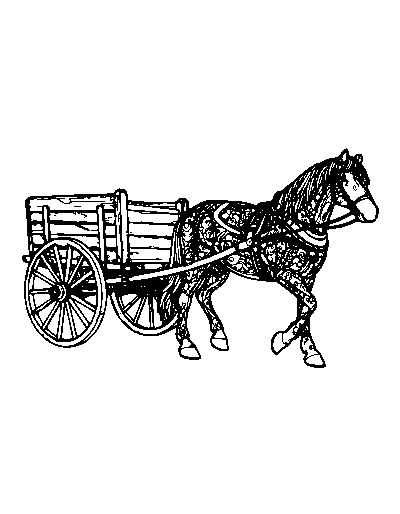 Wagon Team Horse