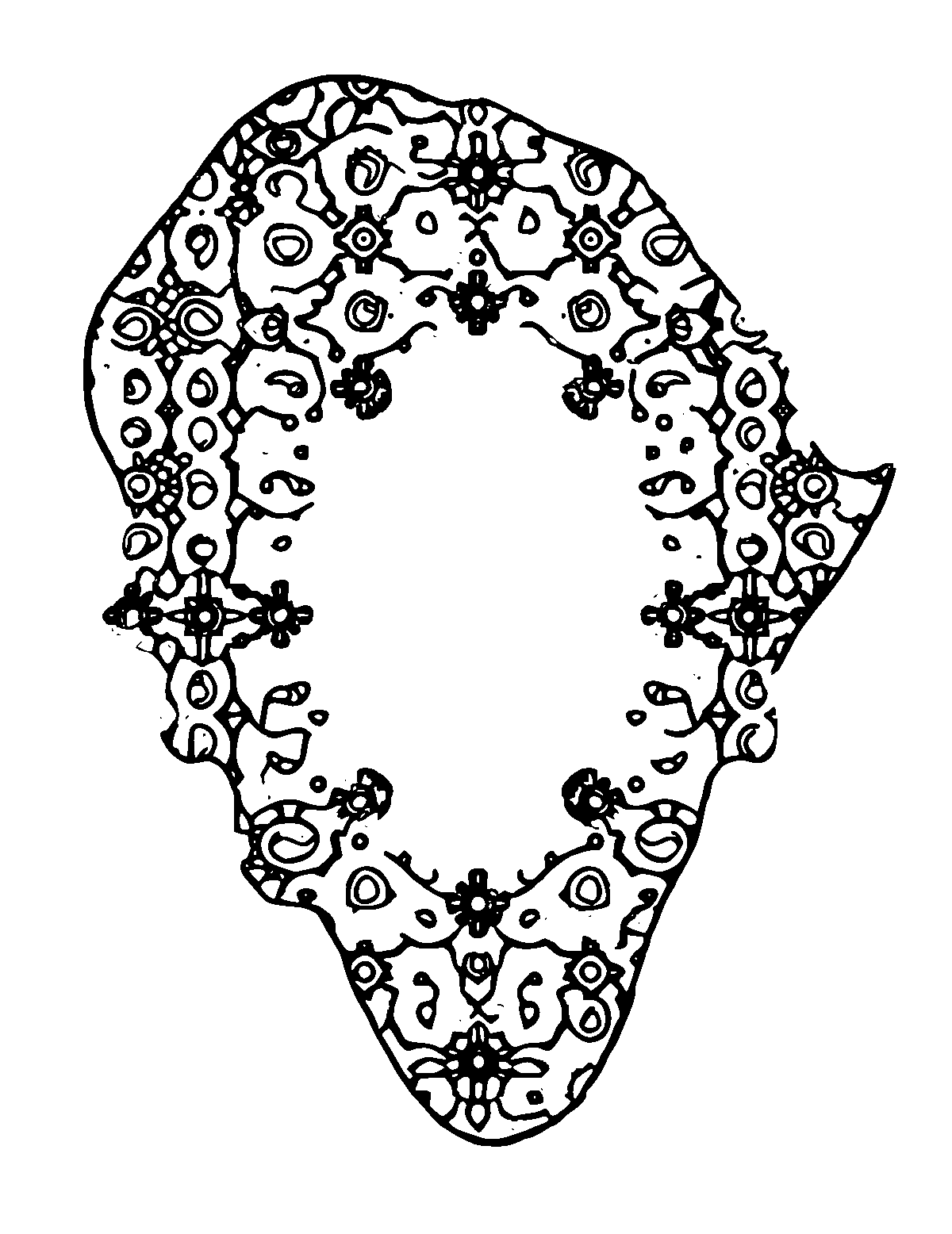 Line-art coloring page of Patterned African Kente Cloth Pattern, patterned, medium outlines, centered