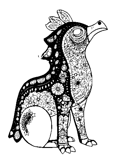 Patterned Alebrije Folk Art Creature