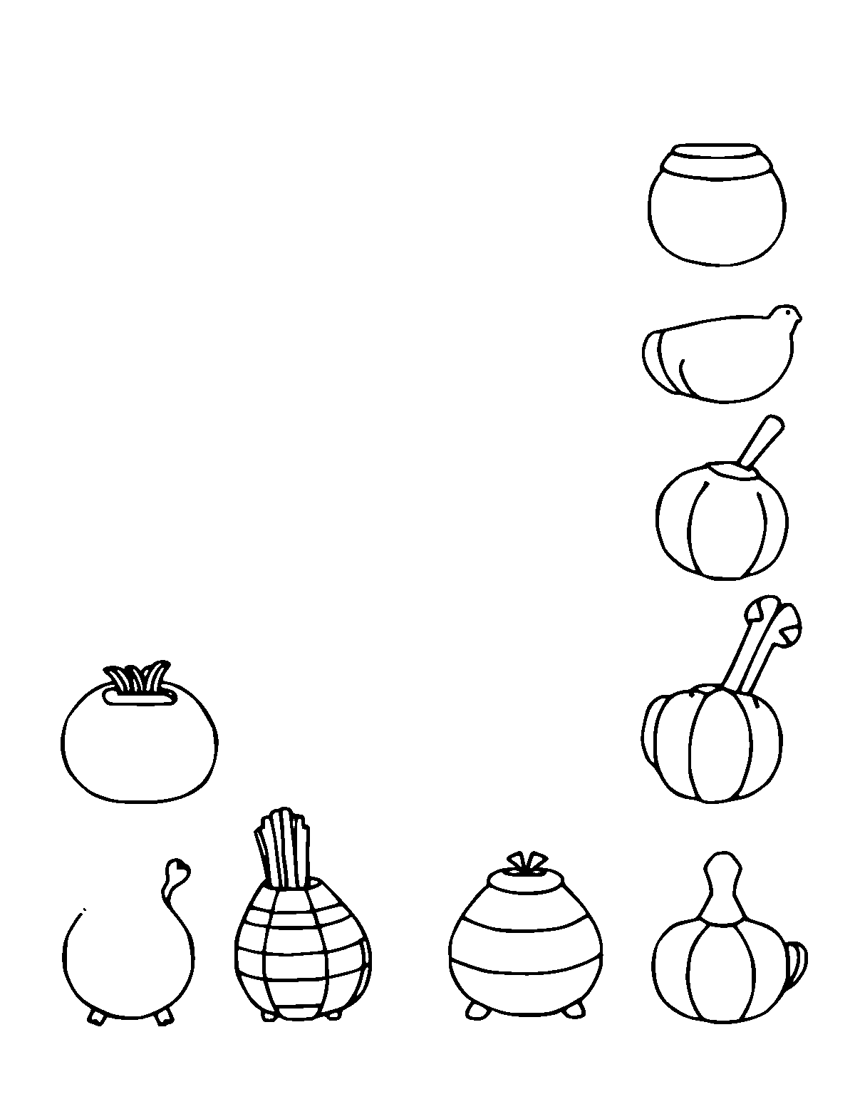 Line-art coloring page of Number 9, medium outlines, centered