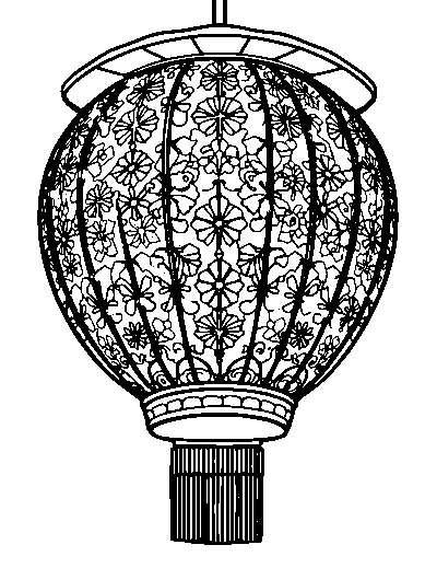 Patterned Chinese Paper Lantern