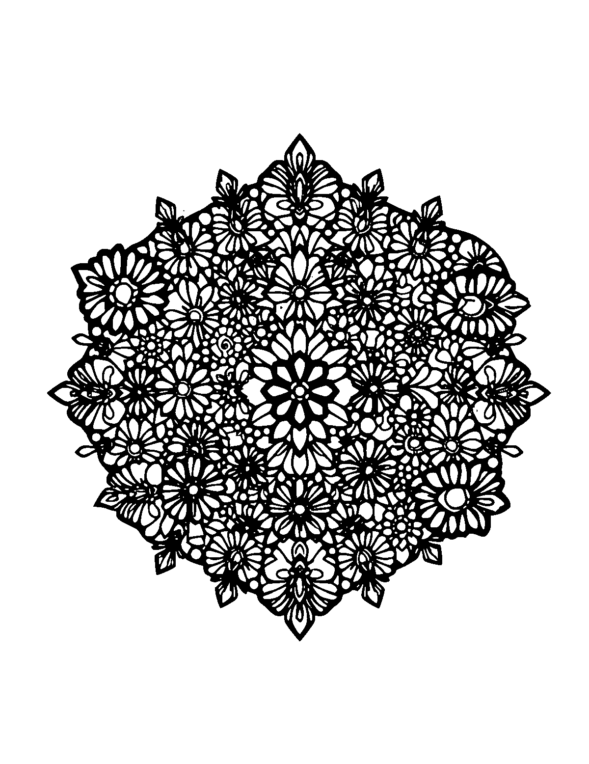 Line-art coloring page of Patterned First Grade, patterned, medium outlines, centered