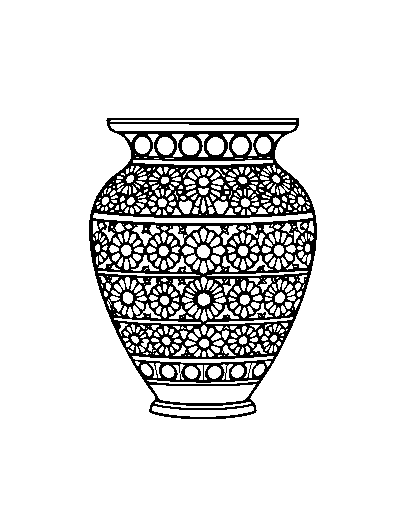 Patterned Greek Amphora Vase