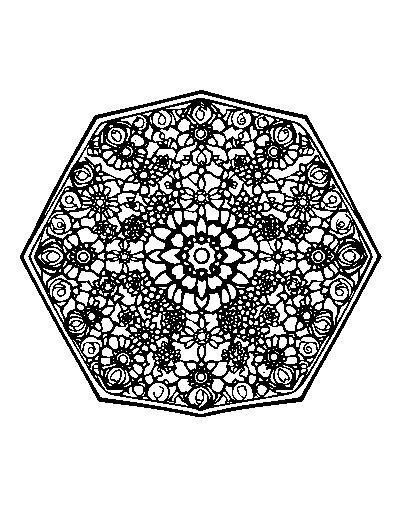 Patterned Hexagon