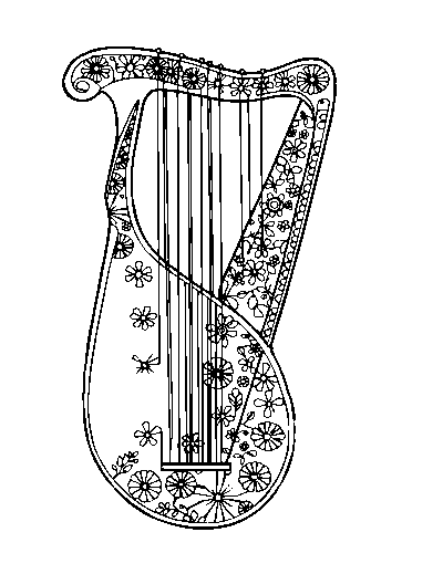 Patterned Kora Harp