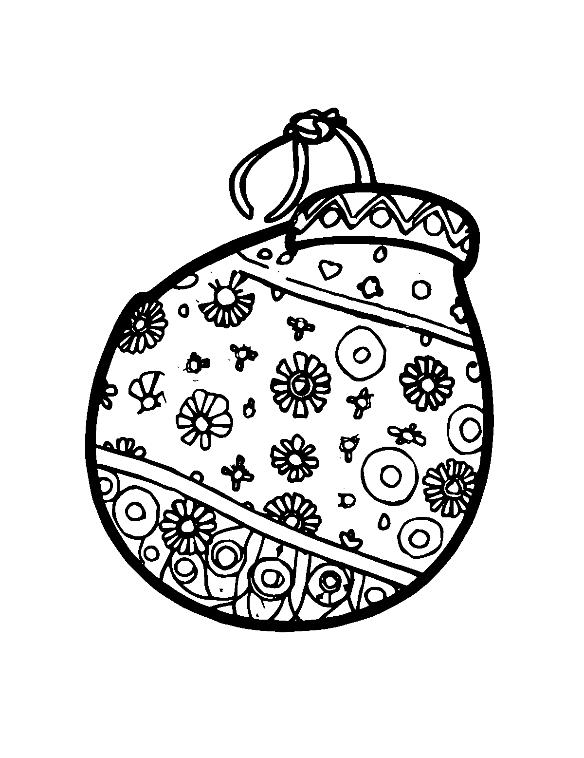 Line-art coloring page of Patterned Maracas, patterned, thick outlines, centered