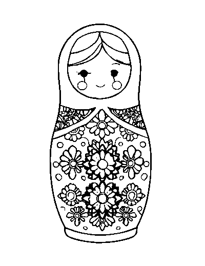 Patterned Matryoshka Nesting Doll