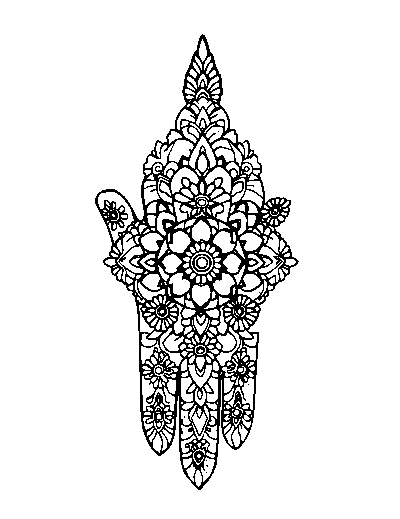 Patterned Mehndi Henna Design