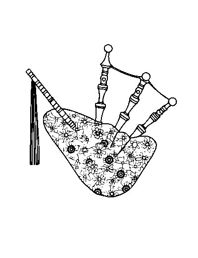 Patterned Scottish Bagpipes