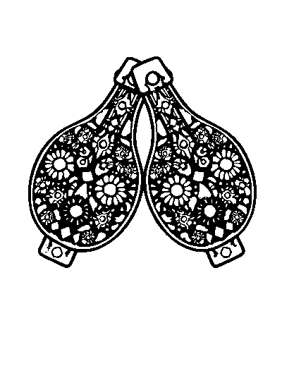 Patterned Spanish Castanets