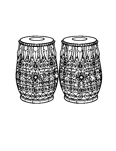 Patterned Tabla Drums