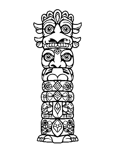 Patterned Totem Pole