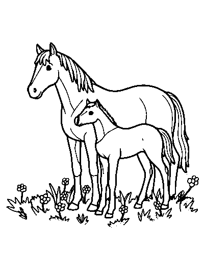 Mare and Foal Horse