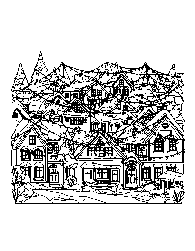 Snowy Village Christmas