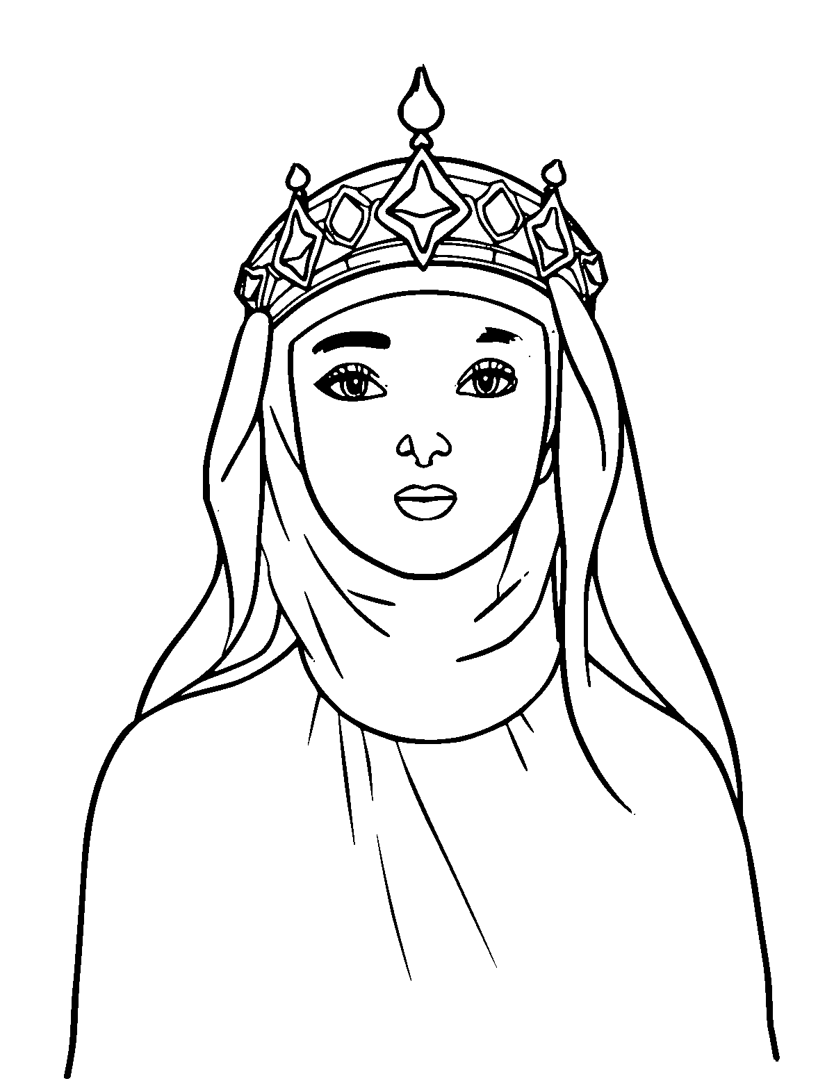 Line-art coloring page of Al-Biruni, medium outlines, centered