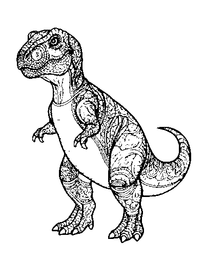 Zentangle Dinosaur