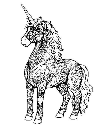 Zentangle Unicorn