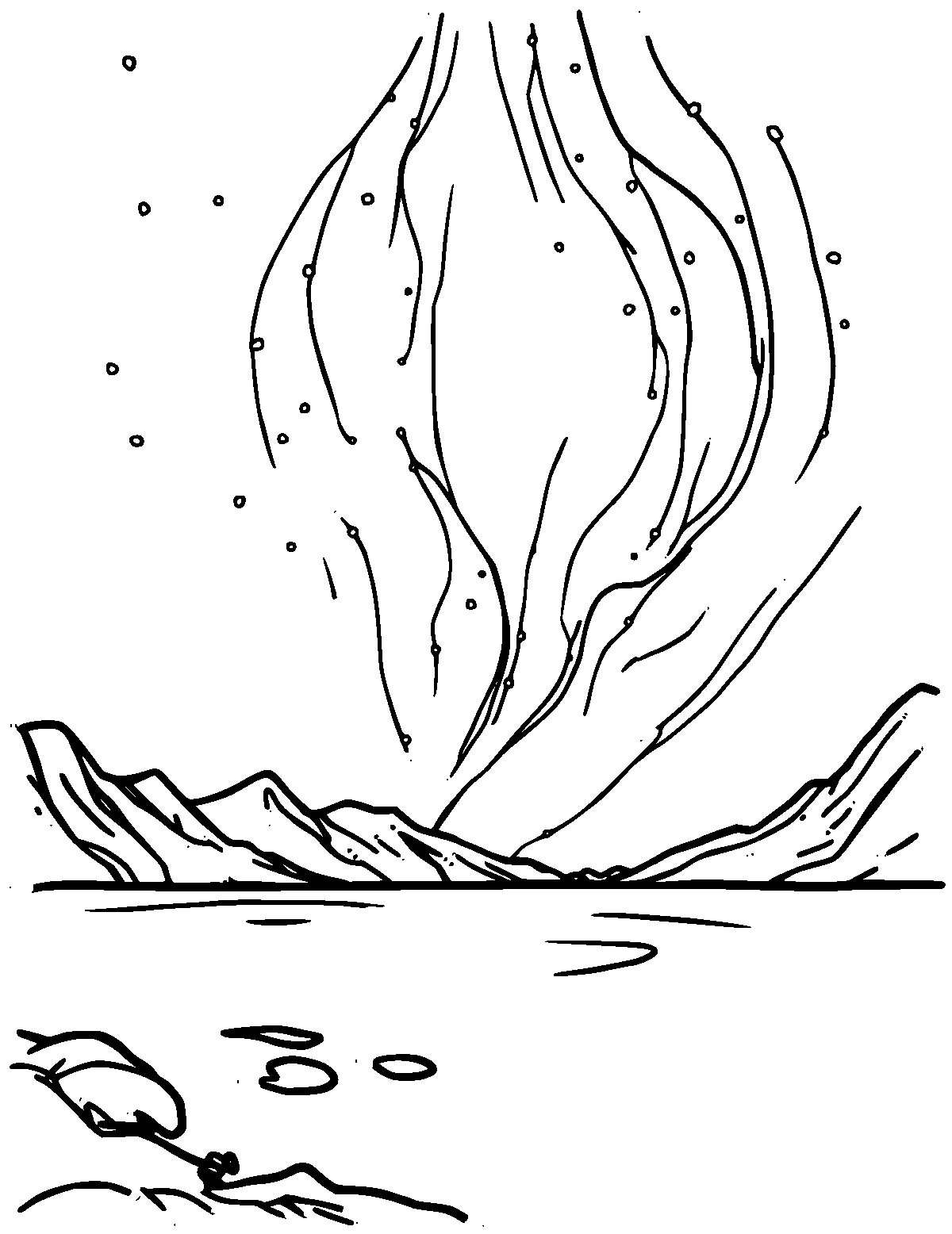 Line-art coloring page of Aurora, medium outlines, centered