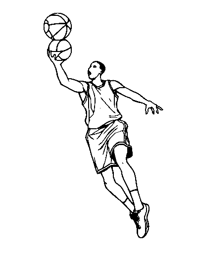 Basketball Player Shooting a Ball