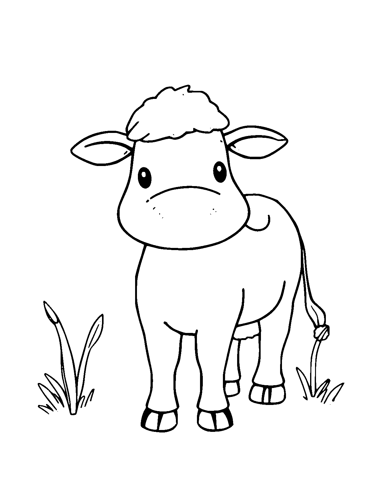 Line-art coloring page of Farm, medium outlines, centered