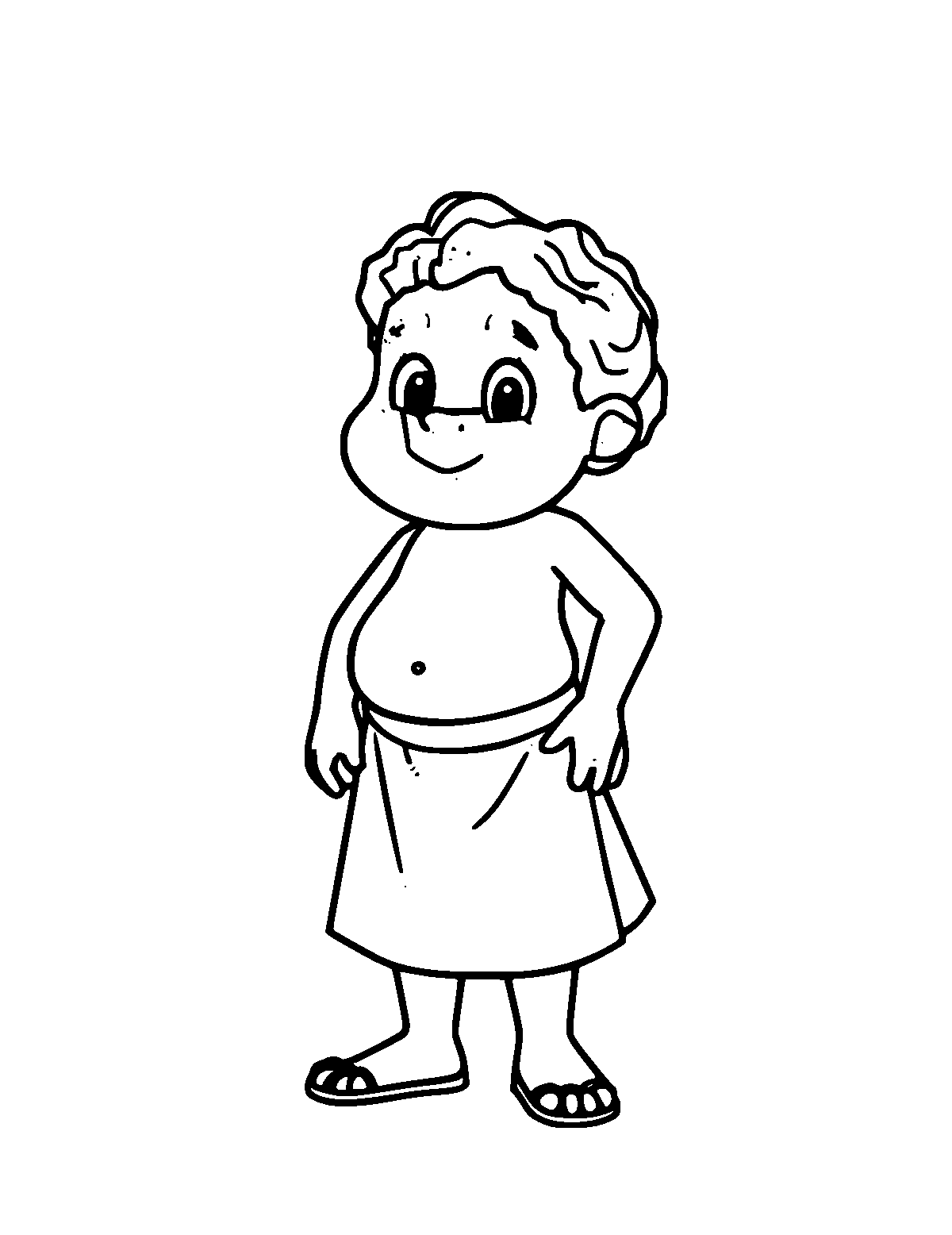 Line-art coloring page of Indian Curry, medium outlines, centered
