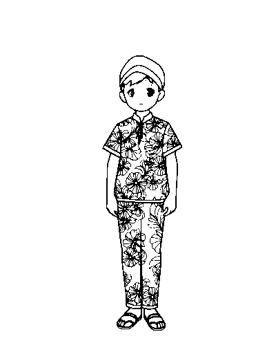 Indonesian Batik Outfit