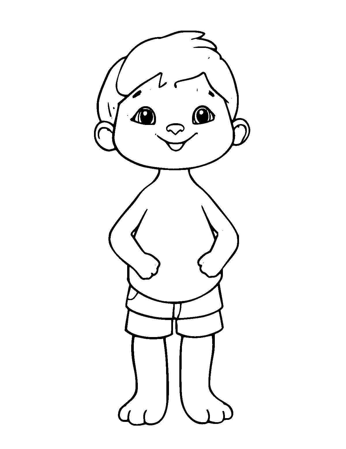 Line-art coloring page of Margay, medium outlines, centered
