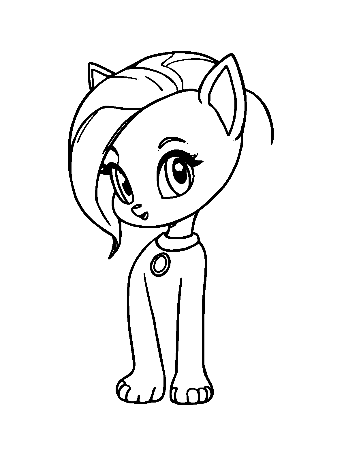 Line-art coloring page of Neymar, medium outlines, centered