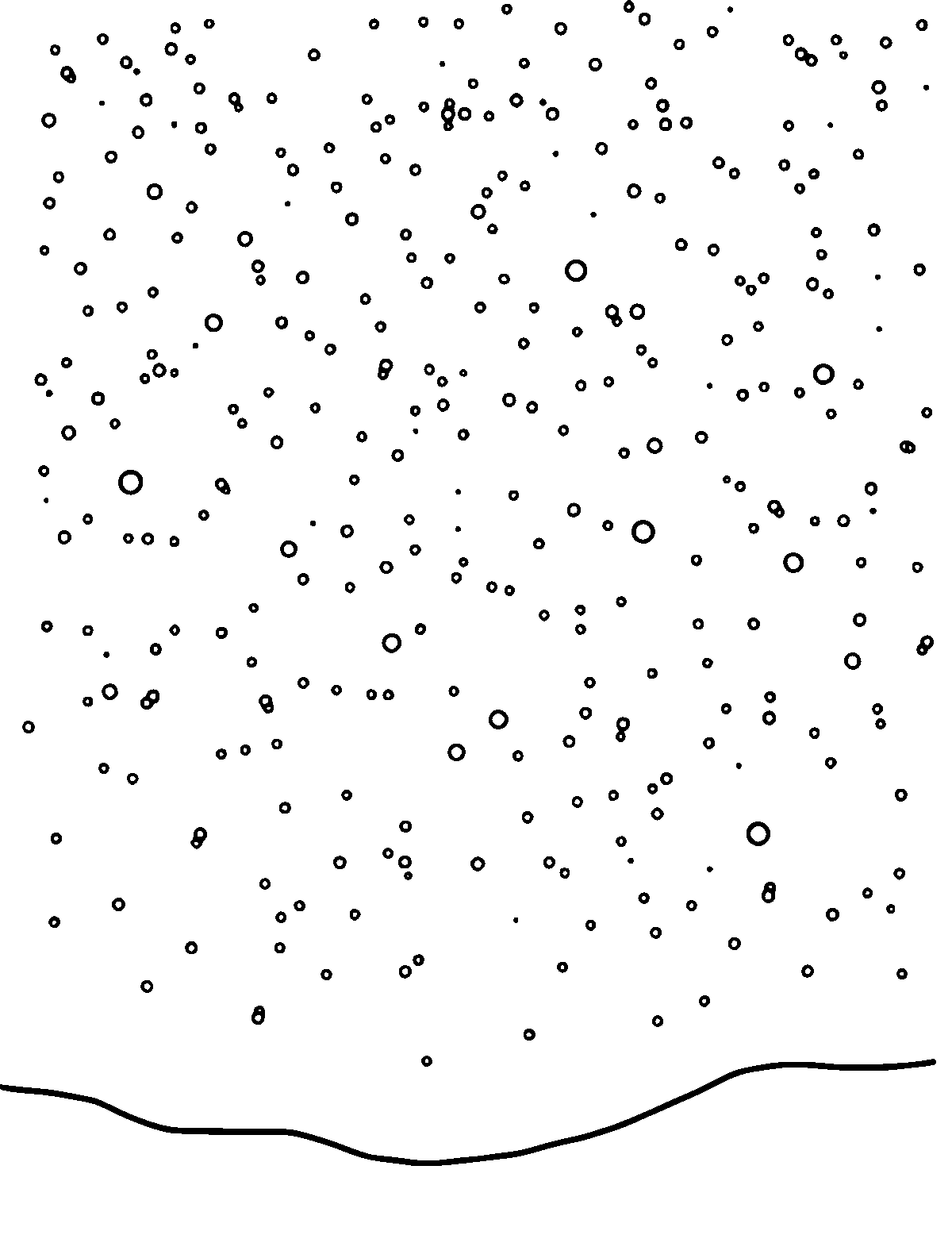 Line-art coloring page of Night Sky, medium outlines, centered