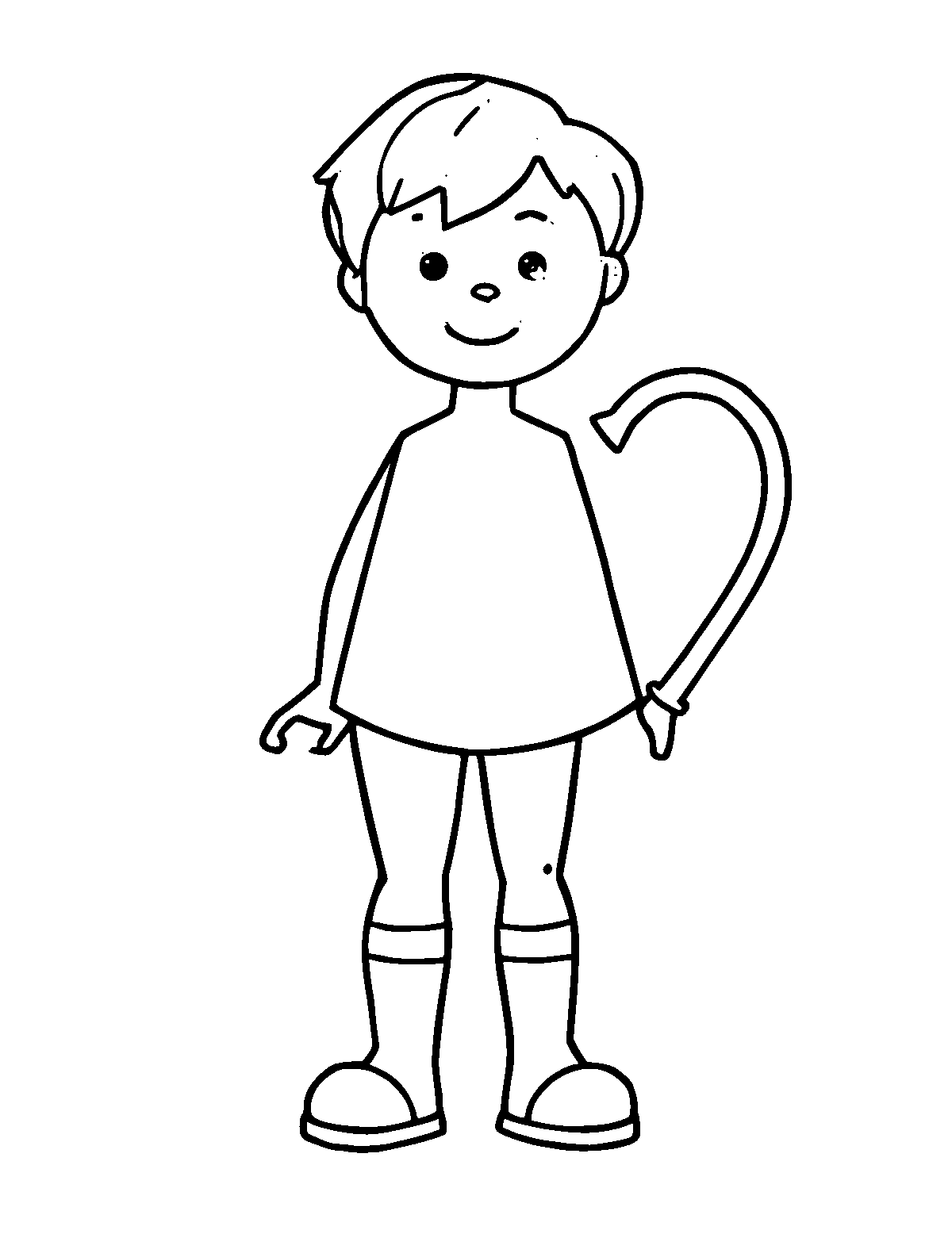 Line-art coloring page of Pitcher, medium outlines, centered