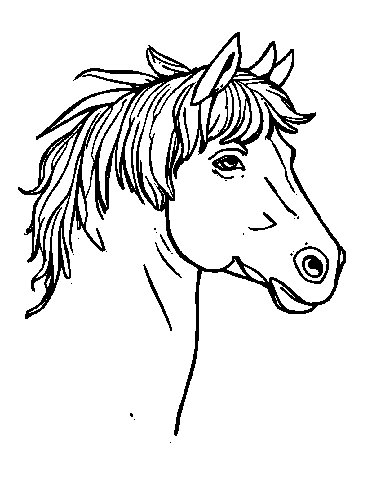 Line-art coloring page of Ralph Lauren, medium outlines, centered