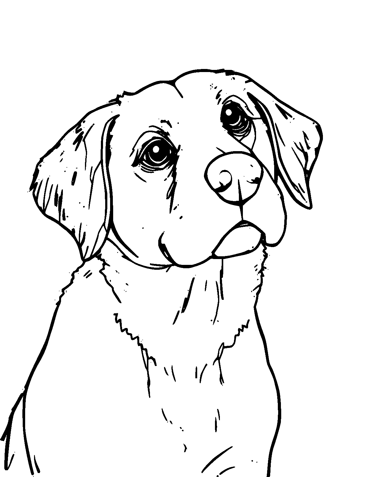 Line-art coloring page of Veterinarian, medium outlines, centered