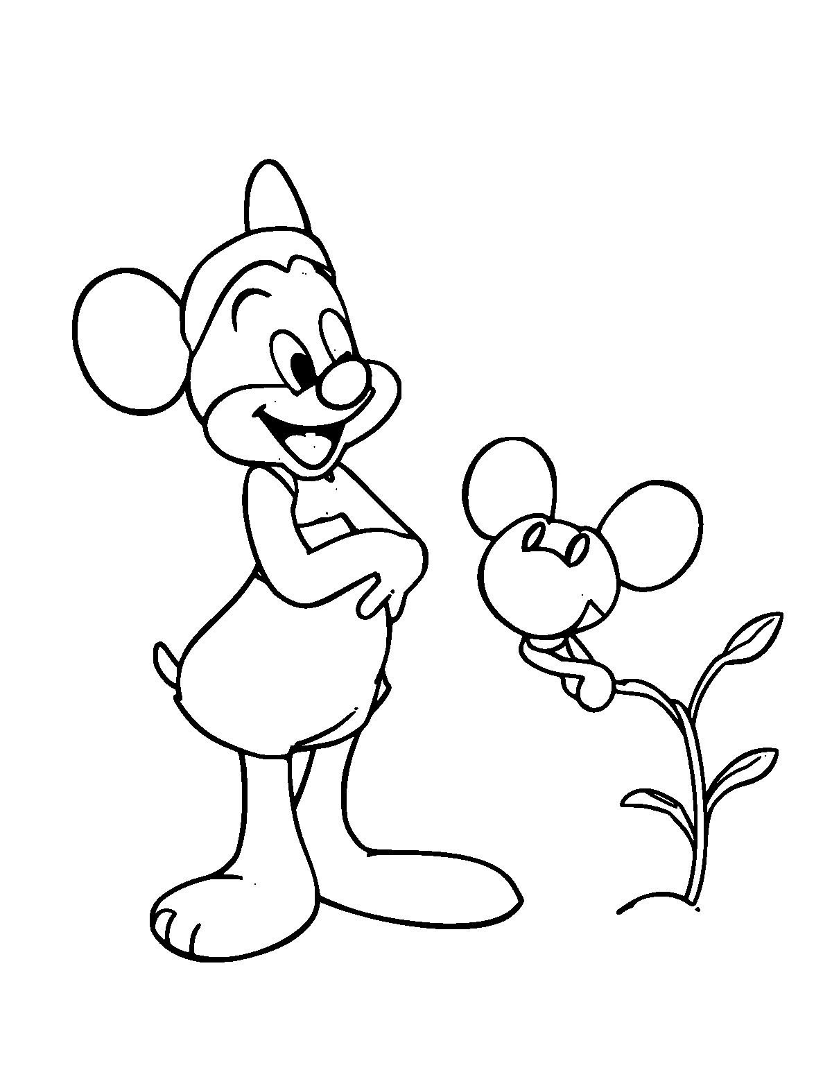 Line-art coloring page of Walt Disney, medium outlines, centered