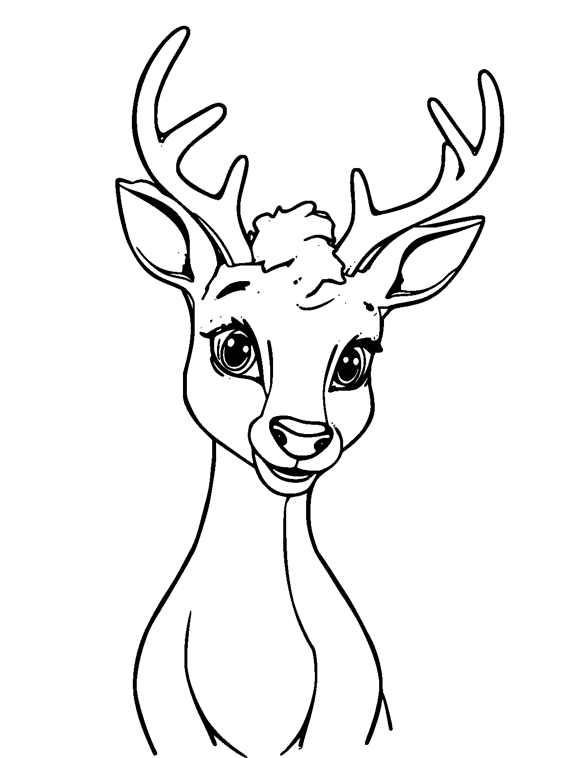 Line-art coloring page of Wilma Rudolph, medium outlines, centered