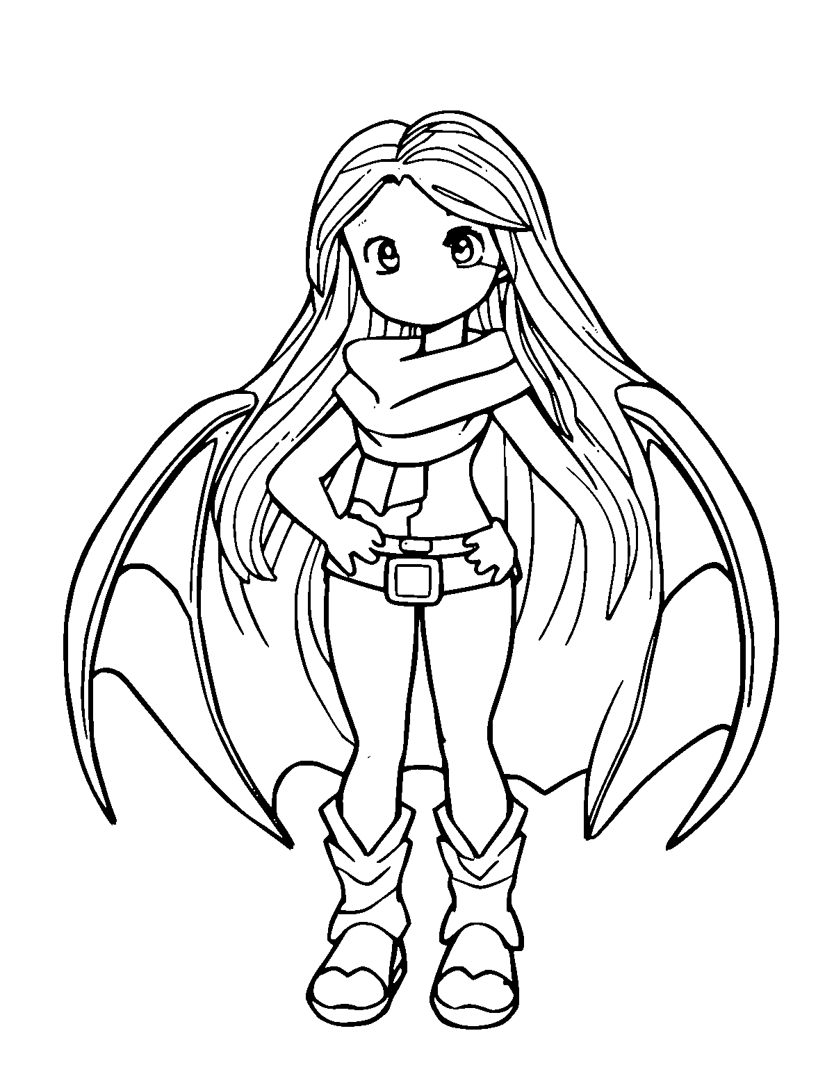 Line-art coloring page of Ynes Mexia, medium outlines, centered